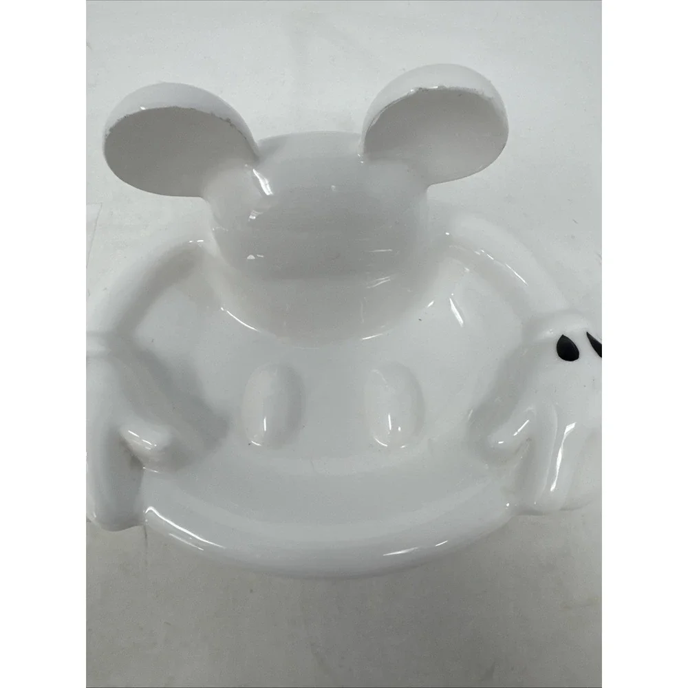 Disney Park MICKEY MOUSE White Soap Holder‎ And Cup Ceramic Bathroom